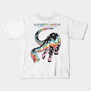 Queeritosaurus - Queer Pride Quaesitosaurus W/Text Kids T-Shirt